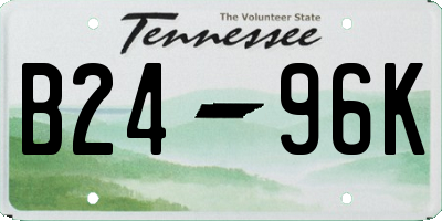 TN license plate B2496K