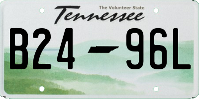 TN license plate B2496L