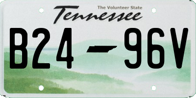 TN license plate B2496V