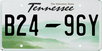 TN license plate B2496Y