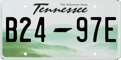 TN license plate B2497E