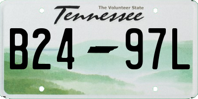 TN license plate B2497L
