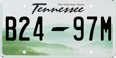 TN license plate B2497M