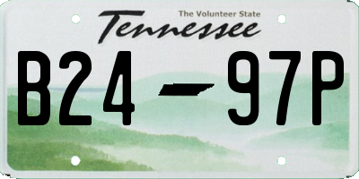 TN license plate B2497P
