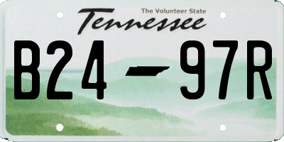 TN license plate B2497R