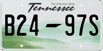TN license plate B2497S