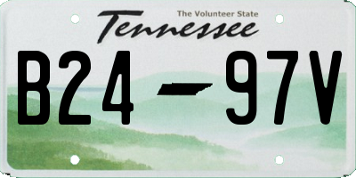 TN license plate B2497V