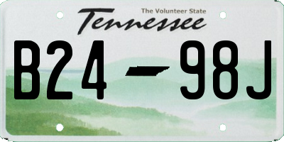 TN license plate B2498J