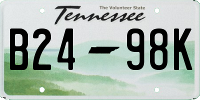 TN license plate B2498K