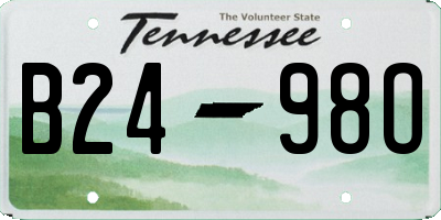 TN license plate B2498O