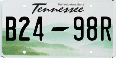 TN license plate B2498R