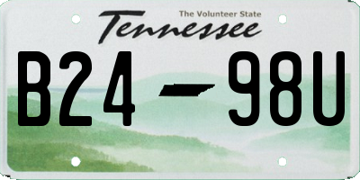 TN license plate B2498U