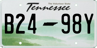 TN license plate B2498Y