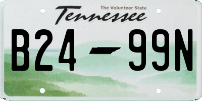 TN license plate B2499N