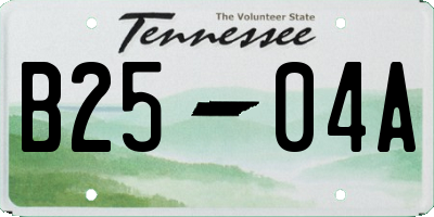 TN license plate B2504A