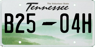 TN license plate B2504H