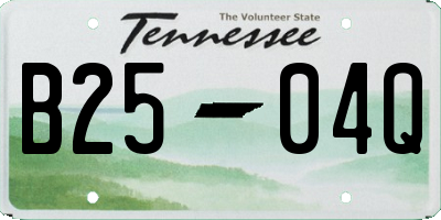 TN license plate B2504Q