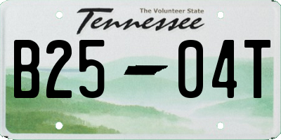TN license plate B2504T