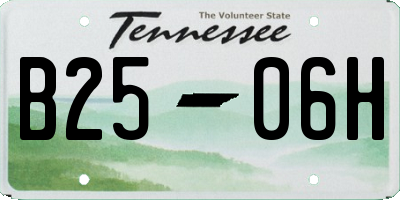 TN license plate B2506H