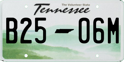 TN license plate B2506M