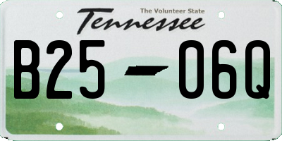 TN license plate B2506Q