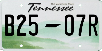 TN license plate B2507R