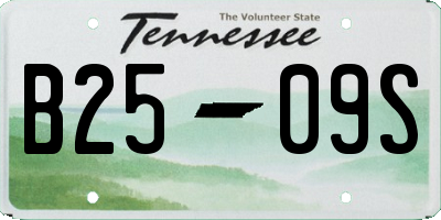 TN license plate B2509S