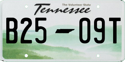 TN license plate B2509T