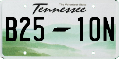 TN license plate B2510N