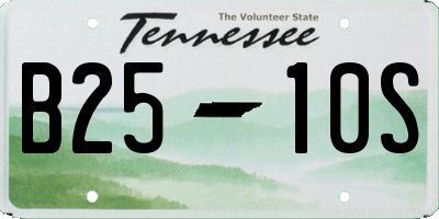 TN license plate B2510S