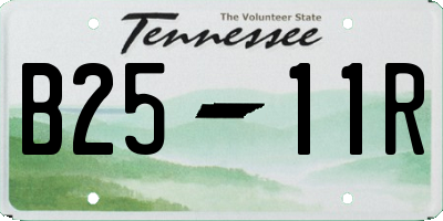 TN license plate B2511R