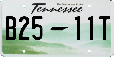TN license plate B2511T
