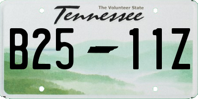 TN license plate B2511Z