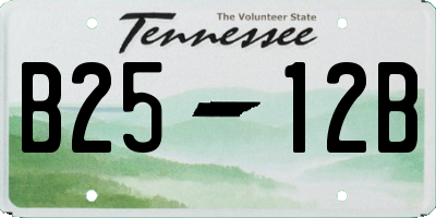 TN license plate B2512B
