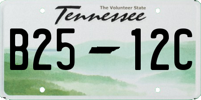 TN license plate B2512C