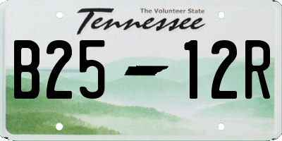 TN license plate B2512R