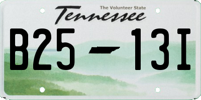 TN license plate B2513I