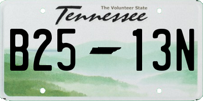 TN license plate B2513N
