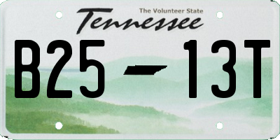 TN license plate B2513T
