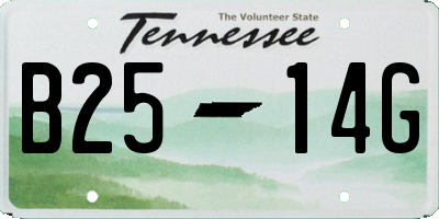 TN license plate B2514G