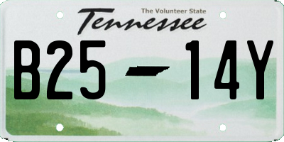 TN license plate B2514Y
