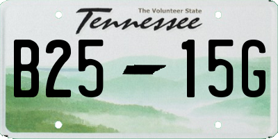 TN license plate B2515G
