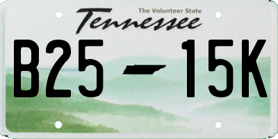 TN license plate B2515K