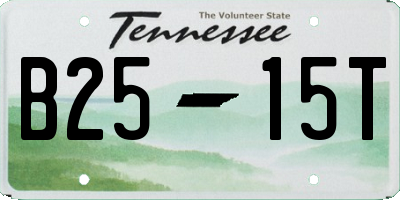 TN license plate B2515T