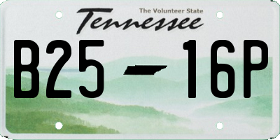 TN license plate B2516P