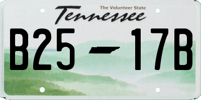 TN license plate B2517B