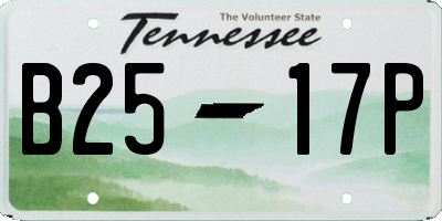 TN license plate B2517P