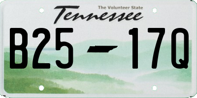 TN license plate B2517Q