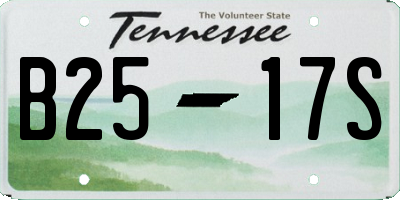 TN license plate B2517S