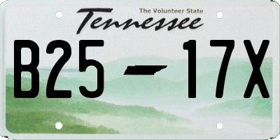 TN license plate B2517X
